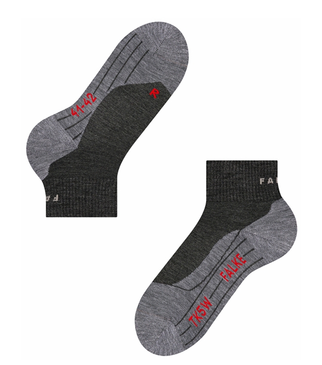 Falke Trekking <span>16473 3180 TK5 Short</span> 16473 3180 TK5 Short grijs - www.bremmerschoenen.pro - Bremmer Schoenen