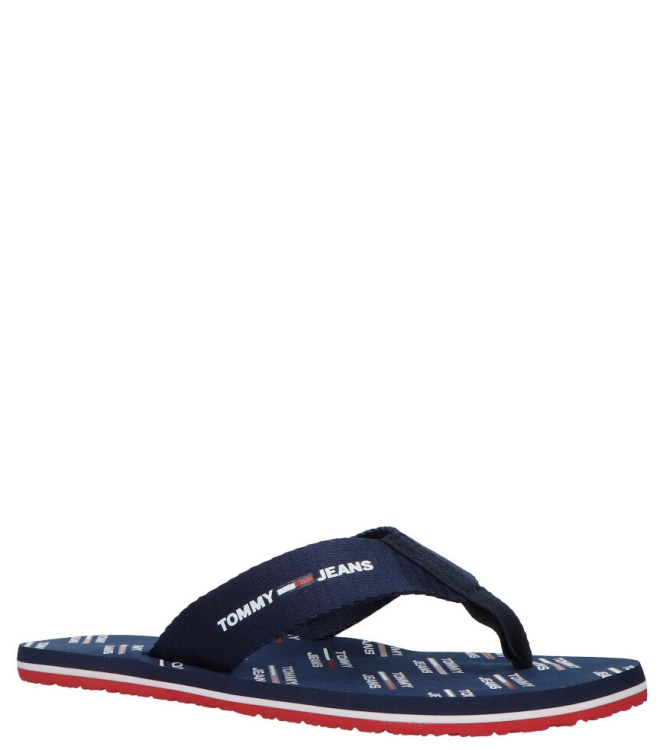Tommy Hilfiger slipper <span>EM0EM00451 C87</span> EM0EM00451 C87 blauw - www.bremmerschoenen.pro - Bremmer Schoenen