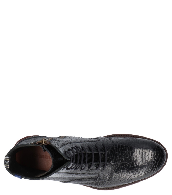 Floris van Bommel Veterboot <span>85644/01</span> 85644/01 zwart - www.bremmerschoenen.pro - Bremmer Schoenen