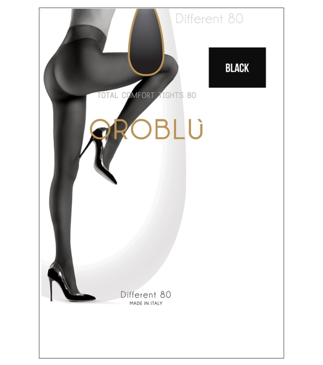 Oroblu Panty <span>Different 80 Black</span> Different 80 Black zwart - www.bremmerschoenen.pro - Bremmer Schoenen