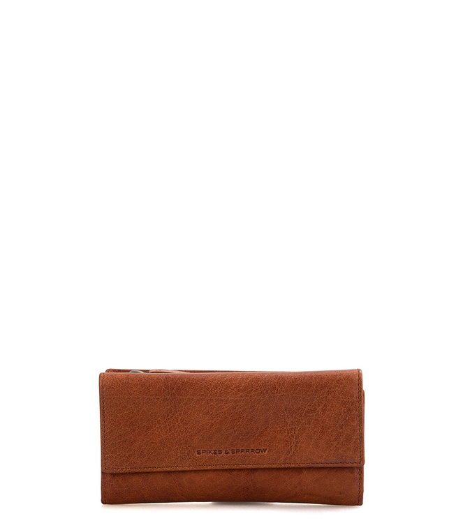 Spikes & Sparrow portemonnee <span>103R14047 Brandy</span> 103R14047 Brandy cognac - www.bremmerschoenen.pro - Bremmer Schoenen