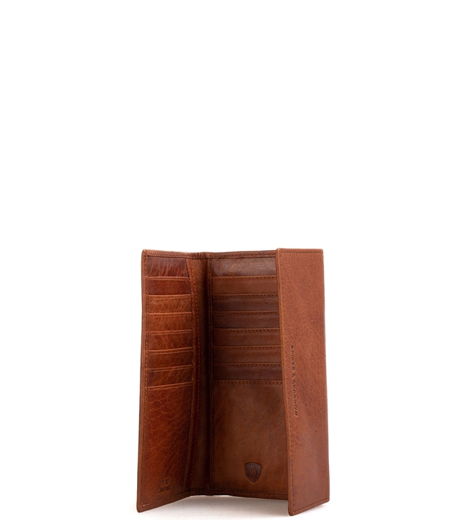 Spikes & Sparrow portemonnee <span>103R14047 Brandy</span> 103R14047 Brandy cognac - www.bremmerschoenen.pro - Bremmer Schoenen