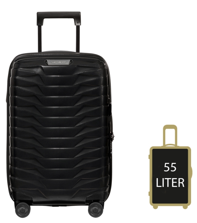 Samsonite trolley <span>140087 1041 Proxis Spinner 55</span> 140087 1041 Proxis Spinner 55 zwart - www.bremmerschoenen.pro - Bremmer Schoenen