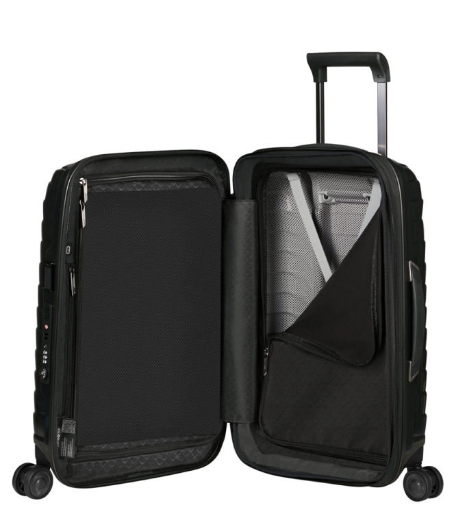 Samsonite trolley <span>140087 1041 Proxis Spinner 55</span> 140087 1041 Proxis Spinner 55 zwart - www.bremmerschoenen.pro - Bremmer Schoenen