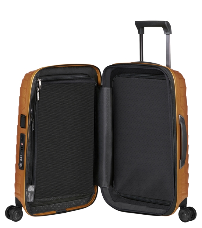 Samsonite trolley <span>140087 6856 Proxis Spinner 55</span> 140087 6856 Proxis Spinner 55 geel - www.bremmerschoenen.pro - Bremmer Schoenen