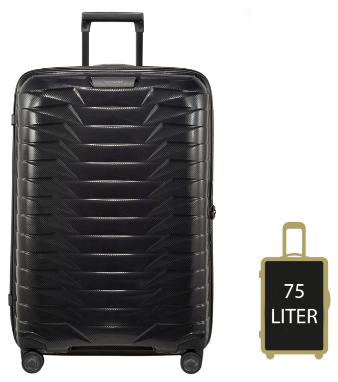Samsonite koffer <span>126042 1041 Proxis Spinner 75</span> 126042 1041 Proxis Spinner 75 zwart - www.bremmerschoenen.pro - Bremmer Schoenen