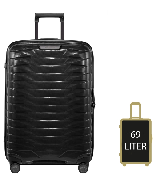 Samsonite koffer <span>126041 1041 Proxis Spinner 69</span> 126041 1041 Proxis Spinner 69 zwart - www.bremmerschoenen.pro - Bremmer Schoenen