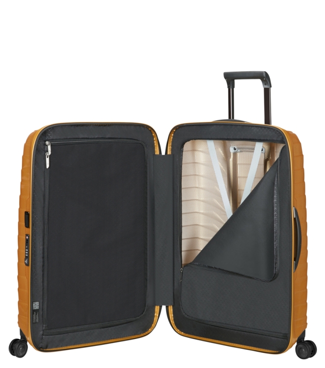 Samsonite koffer <span>126042 6856 Proxis Spinner 75</span> 126042 6856 Proxis Spinner 75 geel - www.bremmerschoenen.pro - Bremmer Schoenen