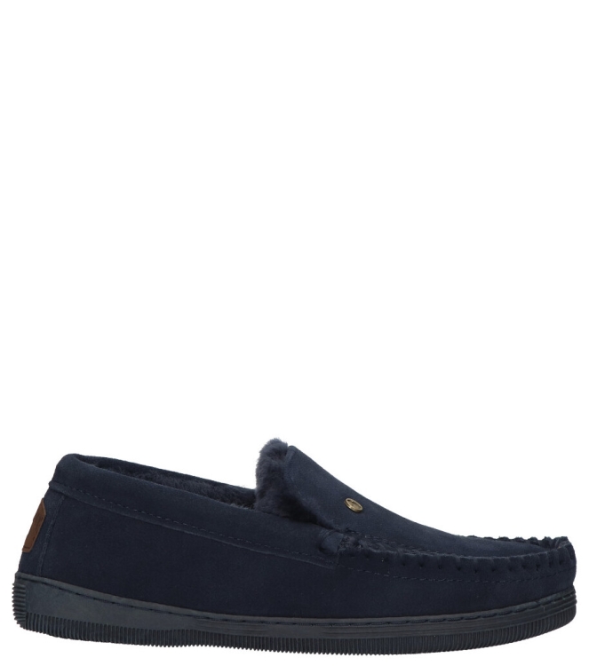Warmbat pantoffel <span>Grizzly men GRZ 4410 45 DK navy</span> Grizzly men GRZ 4410 45 DK navy blauw - www.bremmerschoenen.pro - Bremmer Schoenen