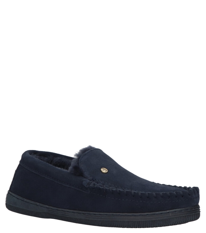 Warmbat pantoffel <span>Grizzly men GRZ 4410 45 DK navy</span> Grizzly men GRZ 4410 45 DK navy blauw - www.bremmerschoenen.pro - Bremmer Schoenen