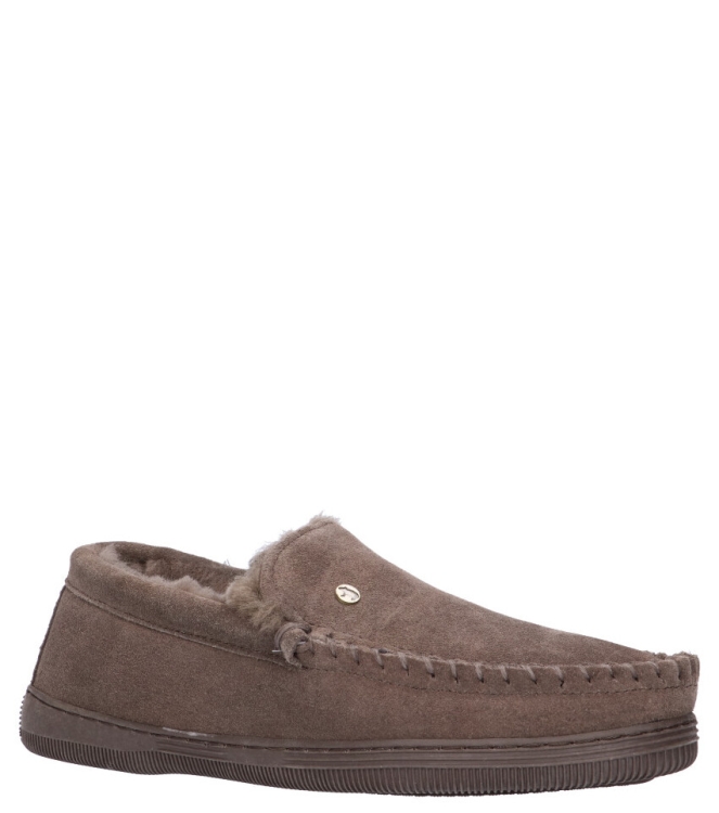 Warmbat pantoffel <span>Grizzly men GRZ 4410 88 Pebble</span> Grizzly men GRZ 4410 88 Pebble beige - www.bremmerschoenen.pro - Bremmer Schoenen