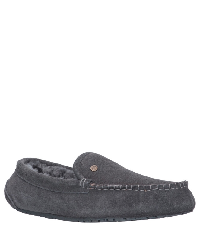 Warmbat pantoffel <span>Earlwood men ERW441085 DK grey</span> Earlwood men ERW441085 DK grey grijs - www.bremmerschoenen.pro - Bremmer Schoenen