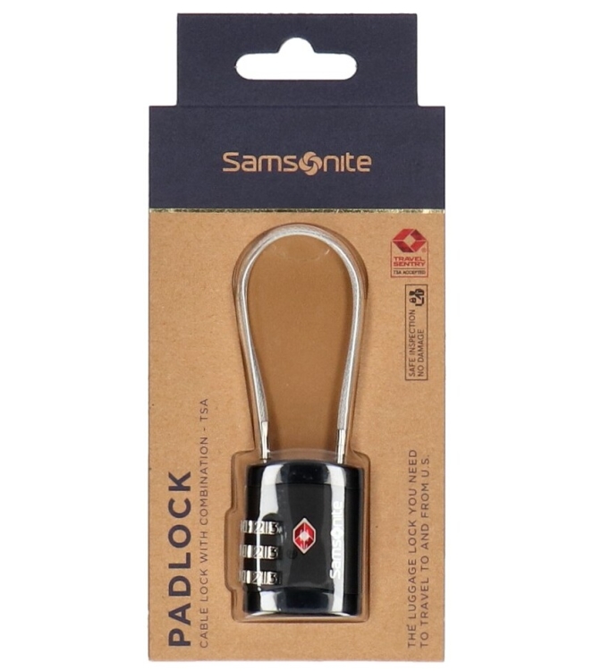 Samsonite kabelslotje <span>121296 1041 Global TA Cablelock 3 Dail TSA</span> 121296 1041 Global TA Cablelock 3 Dail TSA zwart - www.bremmerschoenen.pro - Bremmer Schoenen