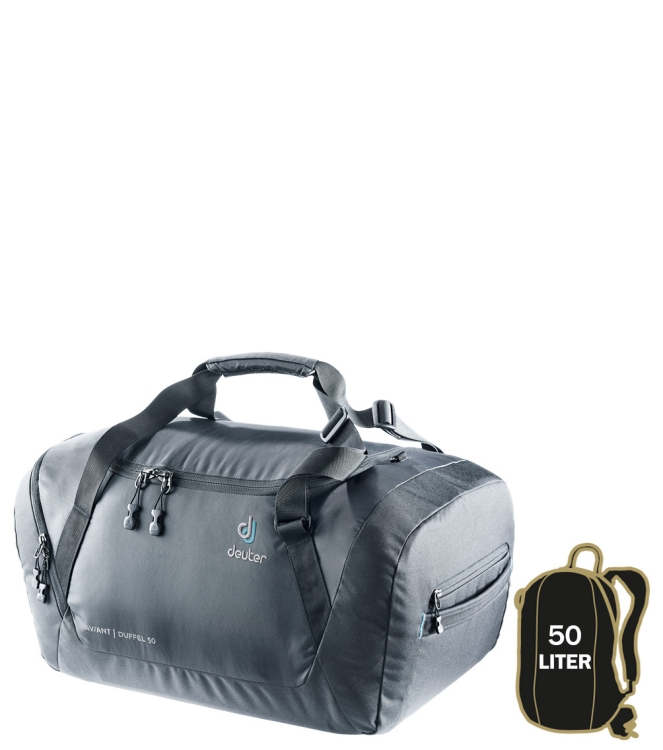 Deuter weekendtas <span>DR3520120-7000 Aviant Duffel 50</span> DR3520120-7000 Aviant Duffel 50 zwart - www.bremmerschoenen.pro - Bremmer Schoenen