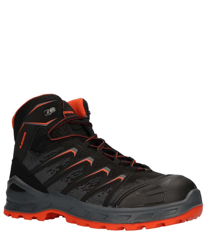 Lowa Werkschoen  <span>EW5460 Larrox Work GTX mid</span> EW5460 Larrox Work GTX mid zwart - www.bremmerschoenen.pro - Bremmer Schoenen