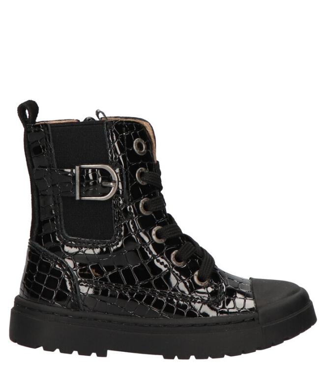 Shoesme Shoesme veterboot <span>SW22W030-C</span> C black croco Shoesme veterboot <span>SW22W030-C</span> SW22W030-C zwart - www.bremmerschoenen.pro - Bremmer Schoenen