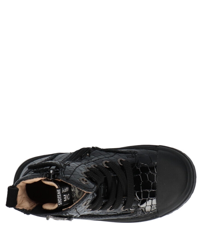Shoesme Shoesme veterboot <span>SW22W030-C</span> C black croco Shoesme veterboot <span>SW22W030-C</span> SW22W030-C zwart - www.bremmerschoenen.pro - Bremmer Schoenen
