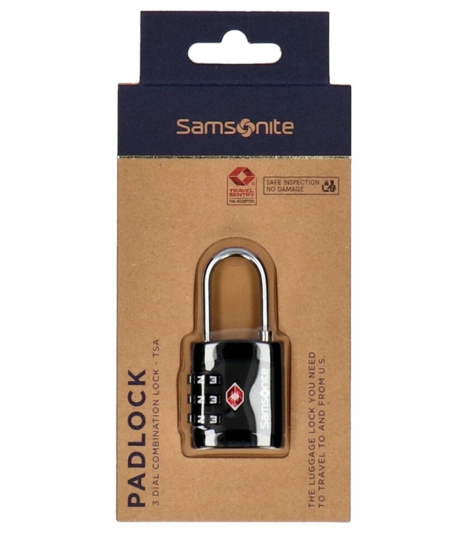 Samsonite combislotje <span>122290 1041 Global TA Combilock 3 Dial TSA Light</span> 122290 1041 Global TA Combilock 3 Dial TSA Light zwart - www.bremmerschoenen.pro - Bremmer Schoenen