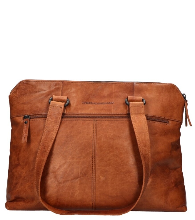 Spikes en Sparrow laptoptas <span>0227247 Brandy</span> 0227247 Brandy cognac - www.bremmerschoenen.pro - Bremmer Schoenen