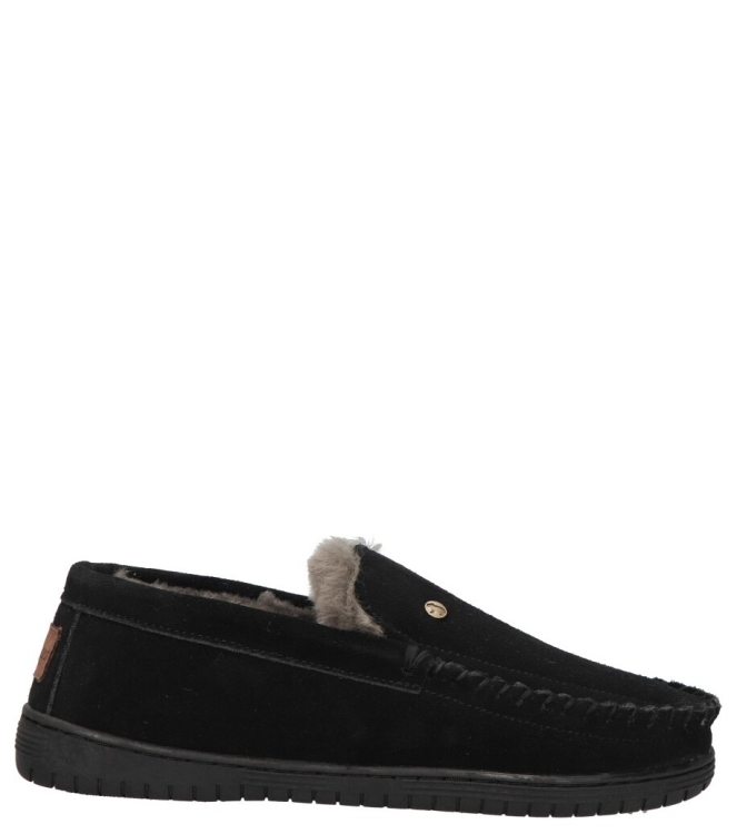 Warmbat pantoffel <span>Grizzly men GRZ4410 99 Black</span> Grizzly men GRZ4410 99 Black zwart - www.bremmerschoenen.pro - Bremmer Schoenen