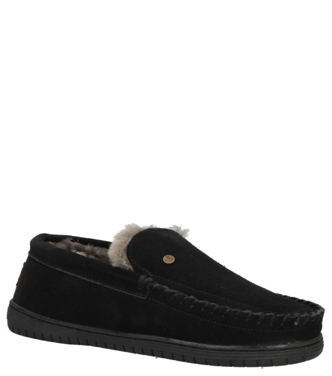 Warmbat pantoffel <span>Grizzly men GRZ4410 99 Black</span> Grizzly men GRZ4410 99 Black zwart - www.bremmerschoenen.pro - Bremmer Schoenen