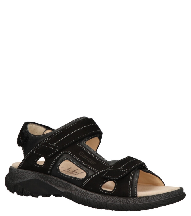 Ganter sandaal <span>257128 0100 Giovanni</span> 257128 0100 Giovanni zwart - www.bremmerschoenen.pro - Bremmer Schoenen