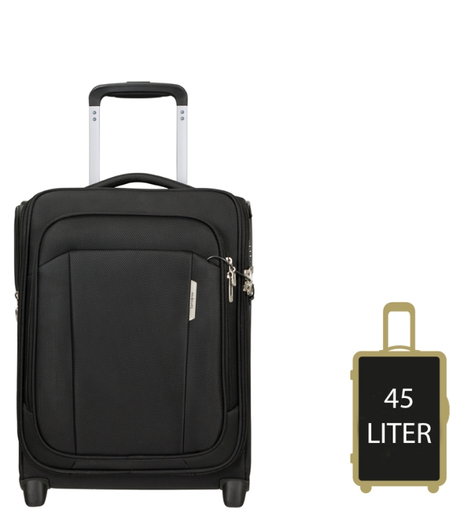 Samsonite handbagage <span>143311 7416 Respark Upright 45</span> 143311 7416 Respark Upright 45 zwart - www.bremmerschoenen.pro - Bremmer Schoenen