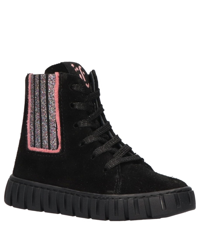 Jochie-Freaks sneaker <span>JF-23162 200 Brune</span> JF-23162 200 Brune zwart - www.bremmerschoenen.pro - Bremmer Schoenen