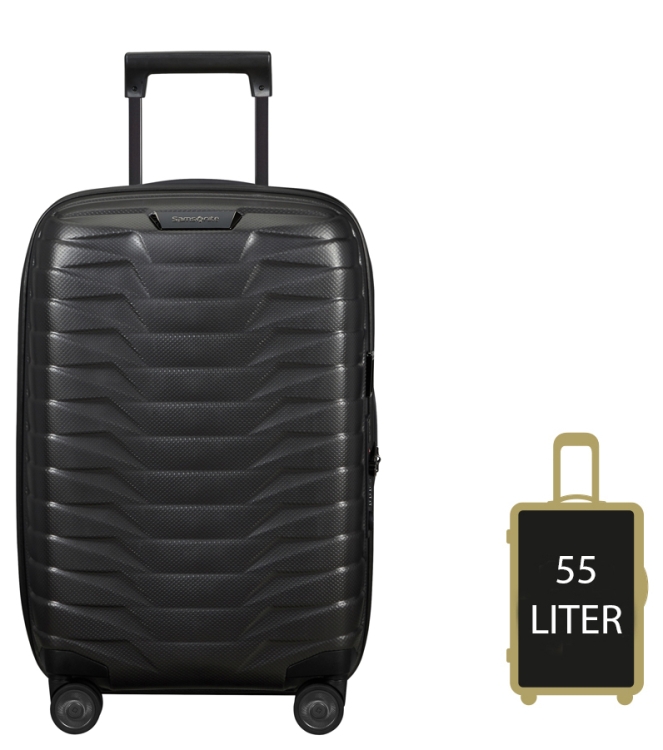 Samsonite Trolley <span>140087 4804 Proxis Spinner 55</span> 140087 4804 Proxis Spinner 55 grijs - www.bremmerschoenen.pro - Bremmer Schoenen