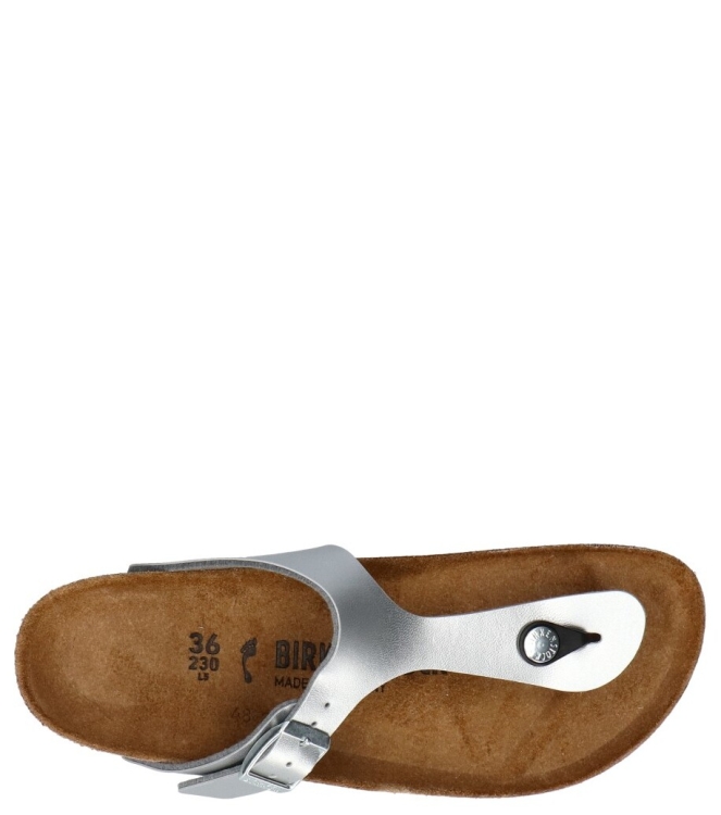 Birkenstock slipper <span>043853 Gizeh</span> 043853 Gizeh zilver - www.bremmerschoenen.pro - Bremmer Schoenen