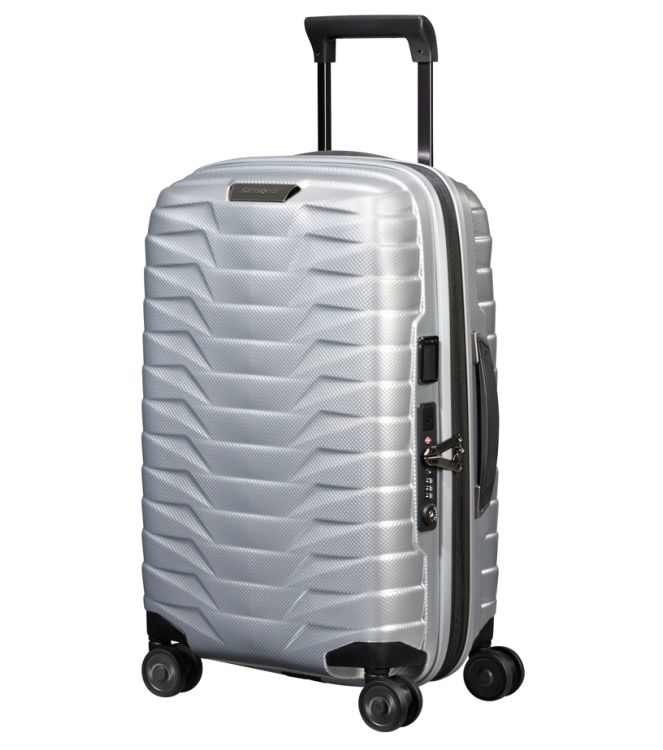 Samsonite trolley <span>140087 1776 Proxis Spinner 55</span> 140087 1776 Proxis Spinner 55 zilver - www.bremmerschoenen.pro - Bremmer Schoenen