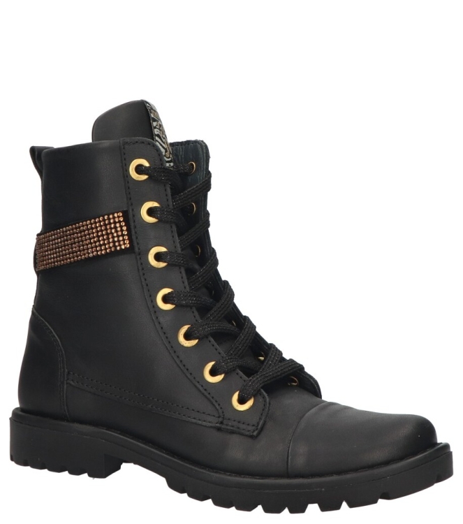 Jochie-Freaks veterboot <span>JF-24788 200 Dana</span> JF-24788 200 Dana zwart - www.bremmerschoenen.pro - Bremmer Schoenen