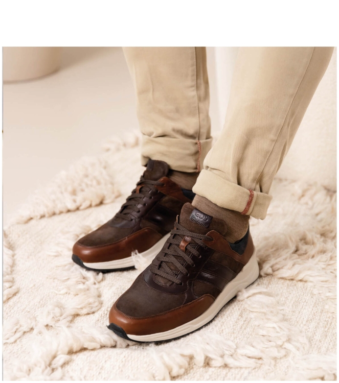 Gijs sneaker <span>2120 908 1220</span> 2120 908 1220 bruin - www.bremmerschoenen.pro - Bremmer Schoenen
