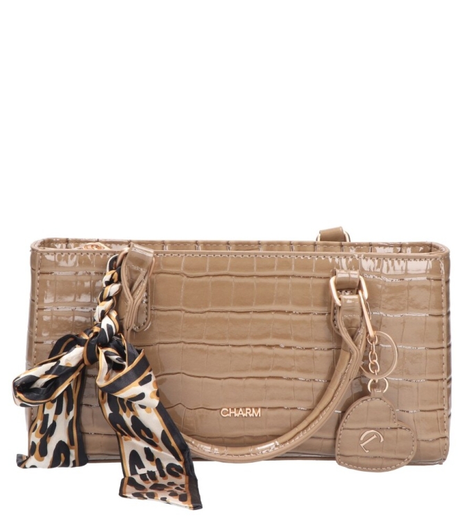 Charm tas <span> W01384 016 Taupe</span>  W01384 016 Taupe beige - www.bremmerschoenen.pro - Bremmer Schoenen