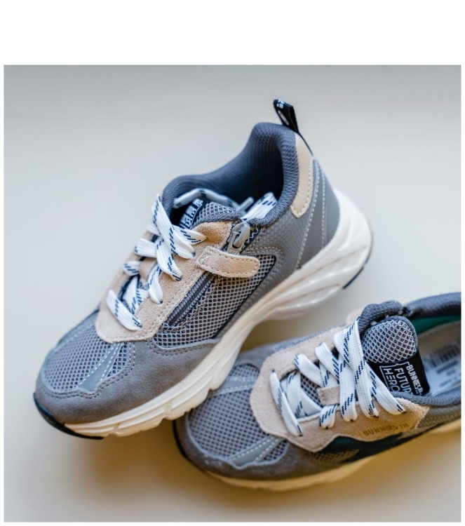 Bunnies JR sneaker <span>226060 484 Daan Dash</span> 226060 484 Daan Dash grijs - www.bremmerschoenen.pro - Bremmer Schoenen