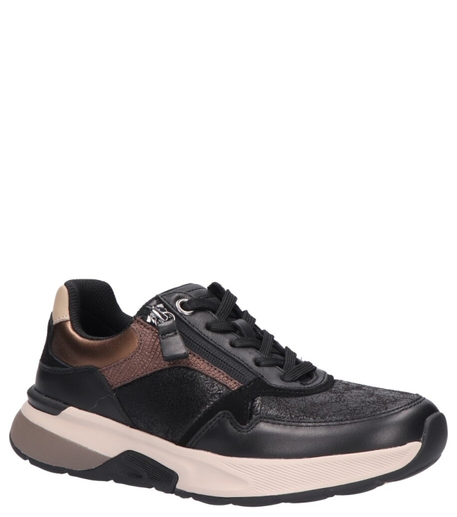 Gabor Gabor sneaker <span>0105.01.006</span> 006 black/desert kombi Gabor sneaker <span>0105.01.006</span> 0105.01.006 zwart - www.bremmerschoenen.pro - Bremmer Schoenen