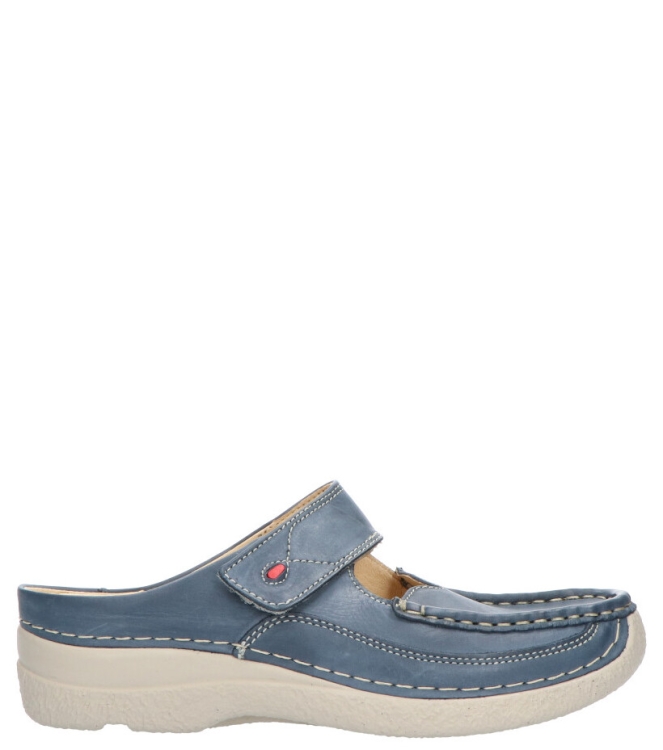 WOLKY <span>6227 Roll-slipper 387 blue summer Etna lea</span> 6227 Roll-slipper 387 blue summer Etna lea blauw - www.bremmerschoenen.pro - Bremmer Schoenen