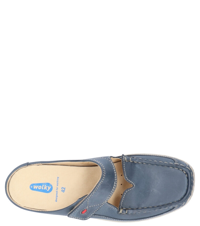 WOLKY <span>6227 Roll-slipper 387 blue summer Etna lea</span> 6227 Roll-slipper 387 blue summer Etna lea blauw - www.bremmerschoenen.pro - Bremmer Schoenen