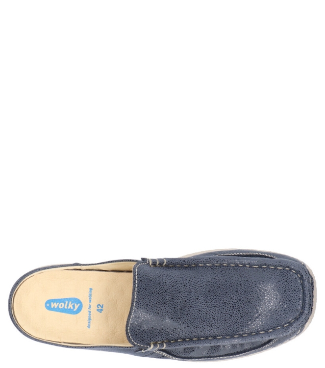 Wolky WOLKY SLIPPER <span>6202 Roll-slide 982 Denim Dots Nubuck</span> DENIM WOLKY SLIPPER <span>6202 Roll-slide 982 Denim Dots Nubuck</span> 6202 Roll-slide 982 Denim Dots Nubuck blauw - www.bremmerschoenen.pro - Bremmer Schoenen