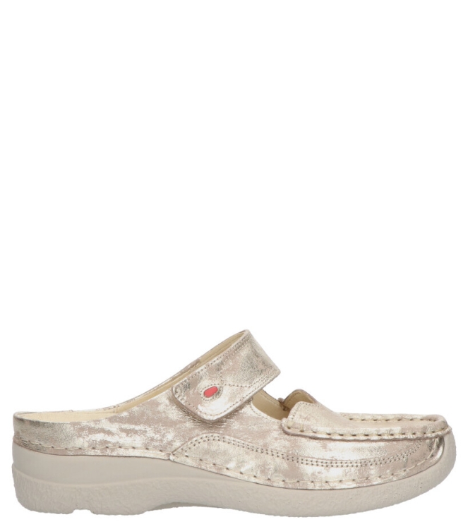 WOLKY SLIPPER <span>6227 Roll-slipper 119 champagne Amalia nubuck</span> 6227 Roll-slipper 119 champagne Amalia nubuck brons - www.bremmerschoenen.pro - Bremmer Schoenen