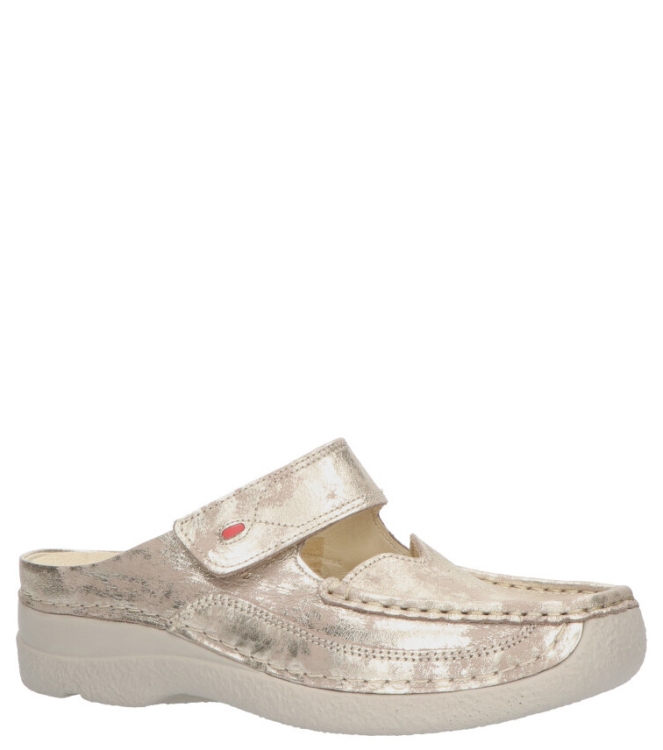 WOLKY SLIPPER <span>6227 Roll-slipper 119 champagne Amalia nubuck</span> 6227 Roll-slipper 119 champagne Amalia nubuck brons - www.bremmerschoenen.pro - Bremmer Schoenen