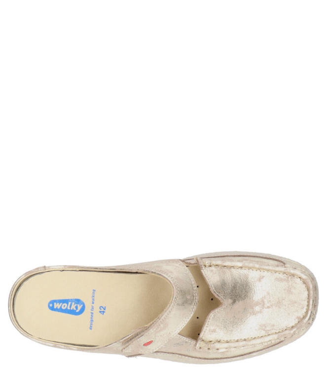 WOLKY SLIPPER <span>6227 Roll-slipper 119 champagne Amalia nubuck</span> 6227 Roll-slipper 119 champagne Amalia nubuck brons - www.bremmerschoenen.pro - Bremmer Schoenen