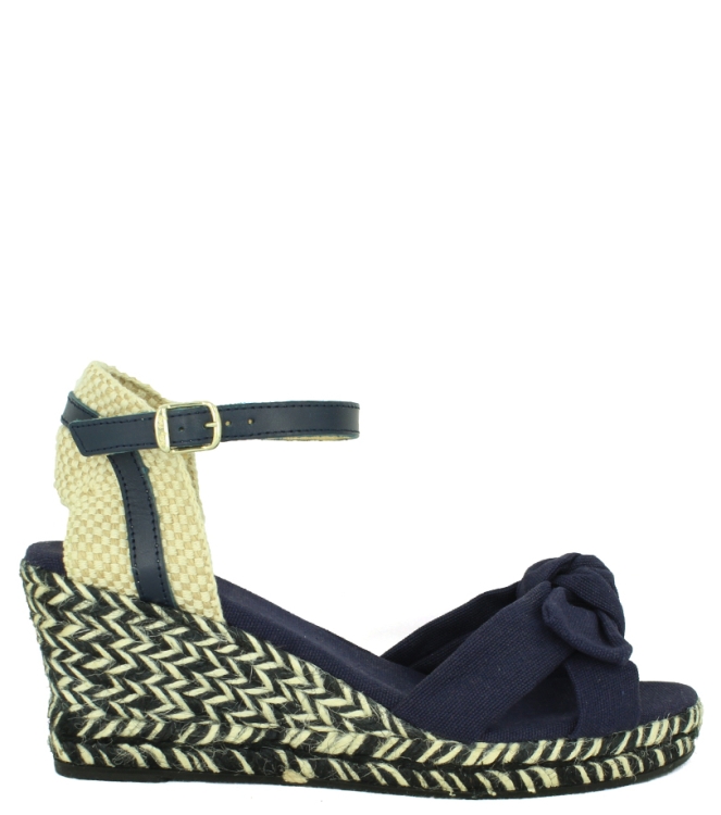 Toni Pons sandaal <span>Carina-LO mari/navy canvas</span> Carina-LO mari/navy canvas blauw - www.bremmerschoenen.pro - Bremmer Schoenen