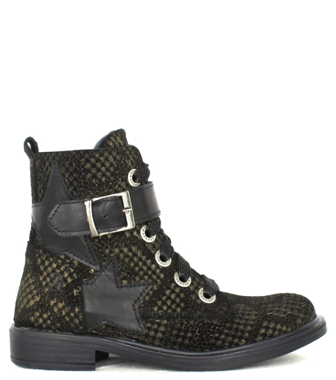 Jochie-Freaks veterboot <span>197565670</span> 197565670 groen - www.bremmerschoenen.pro - Bremmer Schoenen
