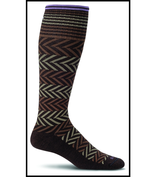 Sockwell compressiekousen klasse I <span>SW7W.780 Chevron</span> SW7W.780 Chevron bruin - www.bremmerschoenen.pro - Bremmer Schoenen