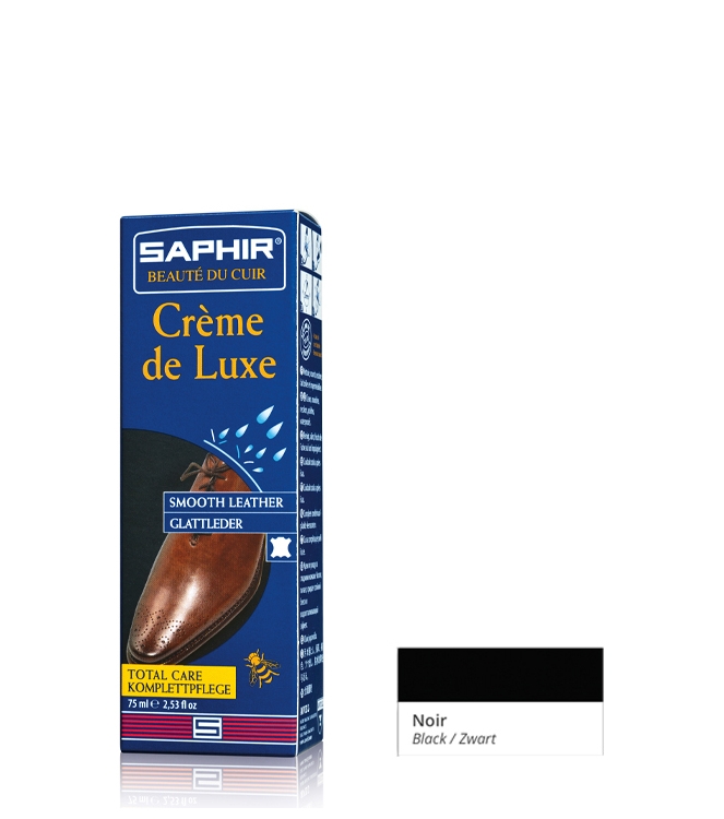 Saphir luxe schoencreme <span>Creme de luxe 01</span> Creme de luxe 01 zwart - www.bremmerschoenen.pro - Bremmer Schoenen