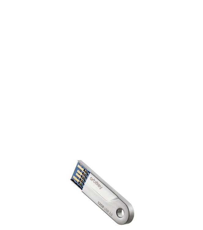 Orbitkey USB 32GB <span>ADDO-2-32GB</span> ADDO-2-32GB zilver - www.bremmerschoenen.pro - Bremmer Schoenen