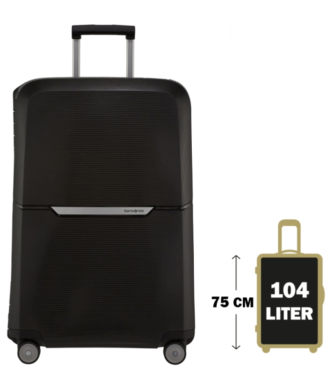 Samsonite Koffer <span>109506 1041/CK6*09003 MAGNUM</span> 109506 1041/CK6*09003 MAGNUM zwart - www.bremmerschoenen.pro - Bremmer Schoenen